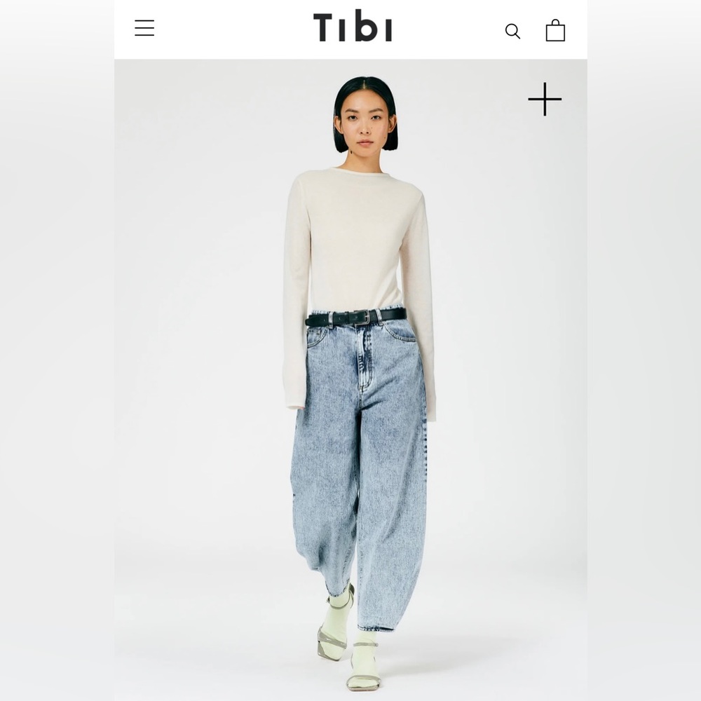 Tibi acid washed jeans